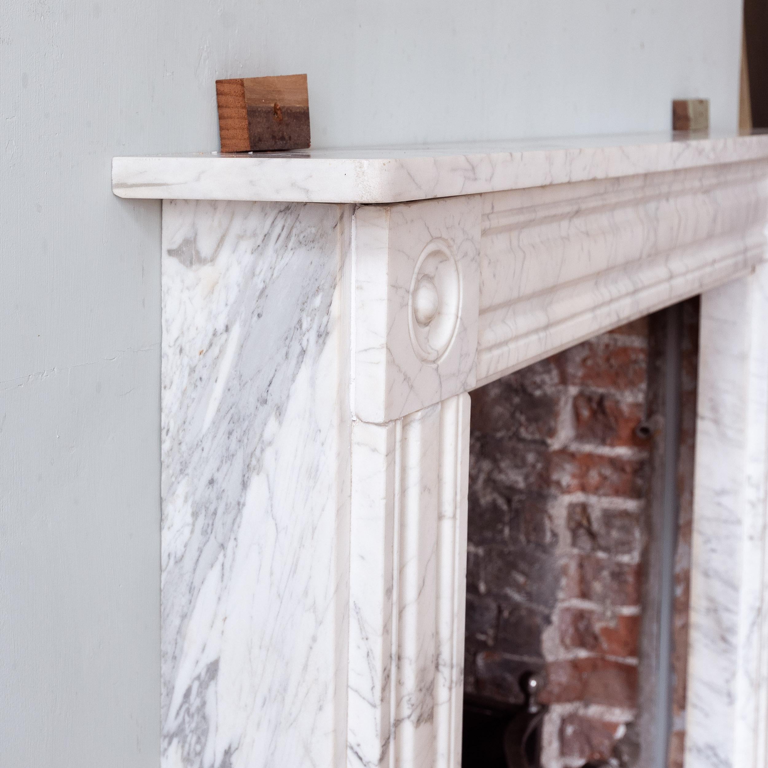 Regency Carrara Bullseye Fireplace For Sale 2