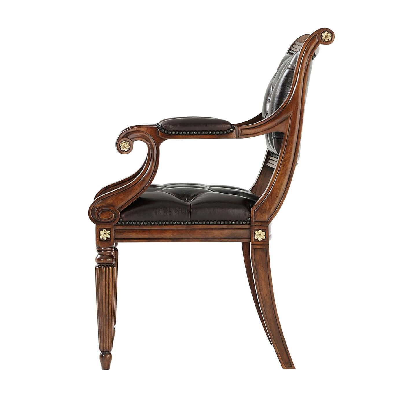 Regency Carved Armchair In New Condition For Sale In Westwood, NJ