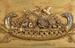 Regency Carved Giltwood and Gesso Overmantle Mirror