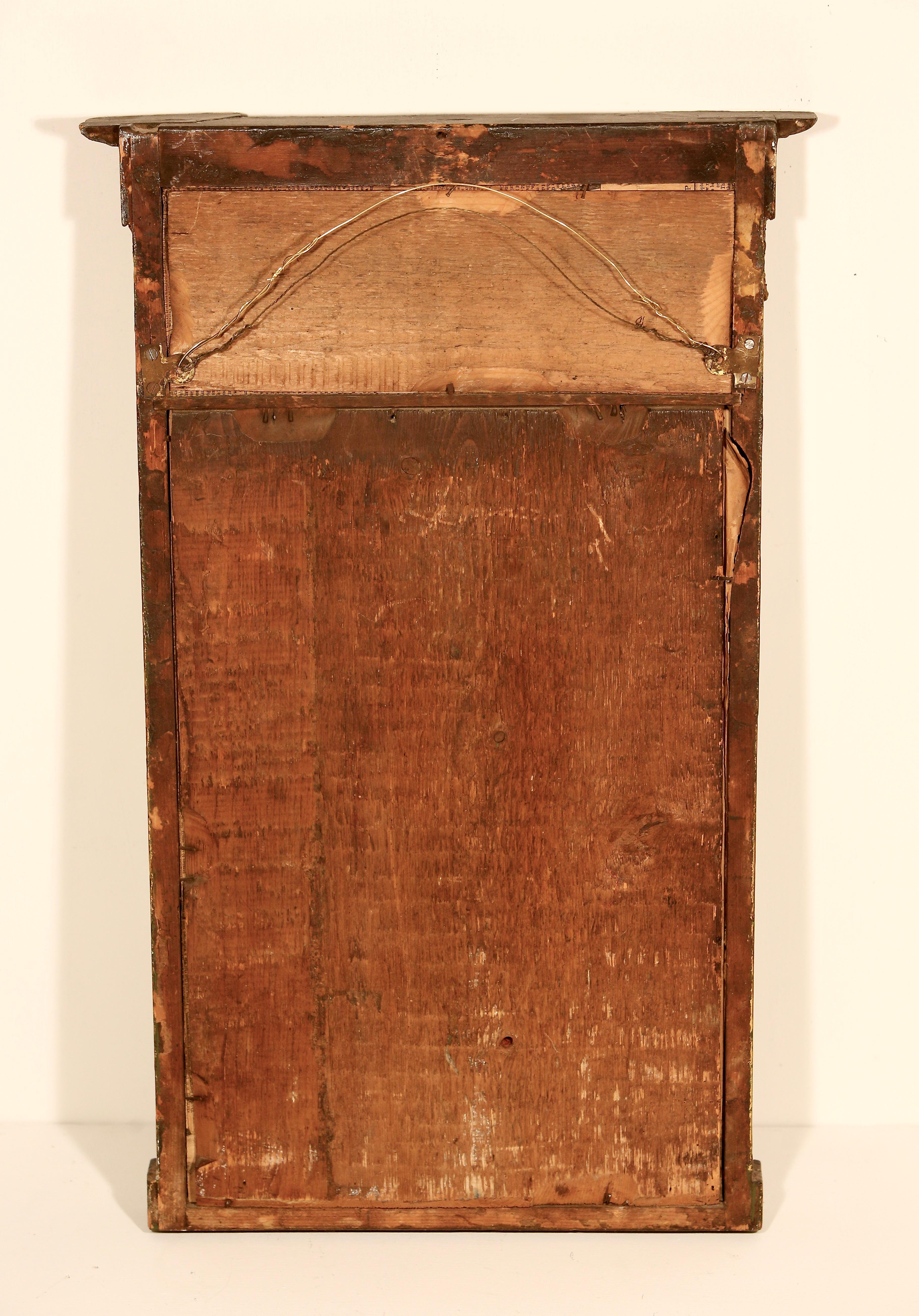 Miroir de style Régence en bois sculpté et doré Panneau en églomisé Trumeau en vente 8