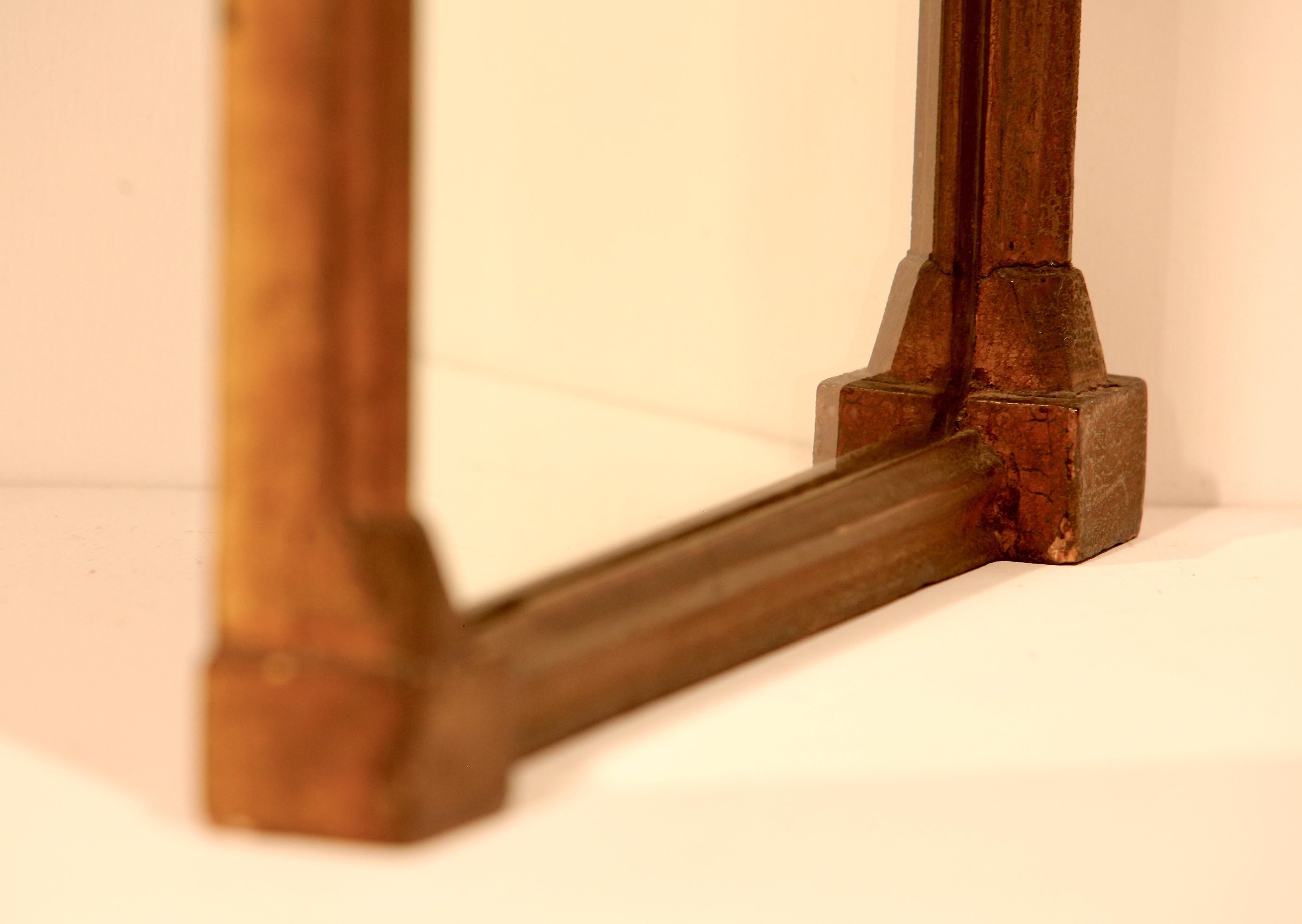 Miroir de style Régence en bois sculpté et doré Panneau en églomisé Trumeau en vente 2
