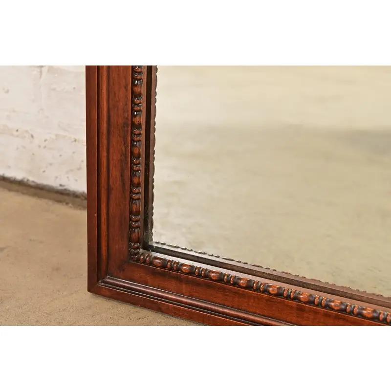 Regency Carved Mahogany Wall Mirror by West Michigan Furniture Co., Circa 1940s For Sale 14