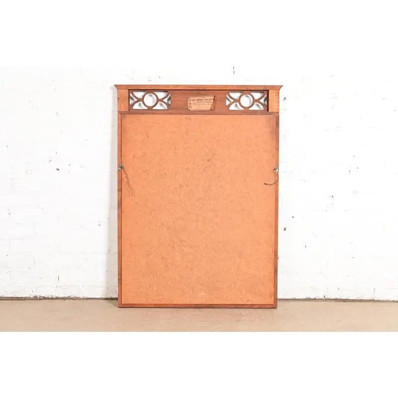Regency Carved Mahogany Wall Mirror by West Michigan Furniture Co., Circa 1940s For Sale 16