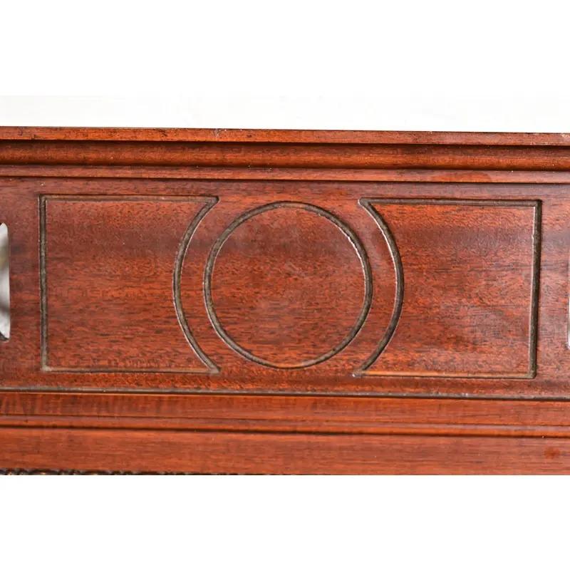 Regency Carved Mahogany Wall Mirror by West Michigan Furniture Co., Circa 1940s For Sale 1