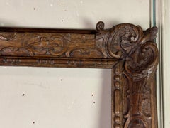 18th Century Regency Carved Oak Frame Wall Mirror, Louis XIV Style
