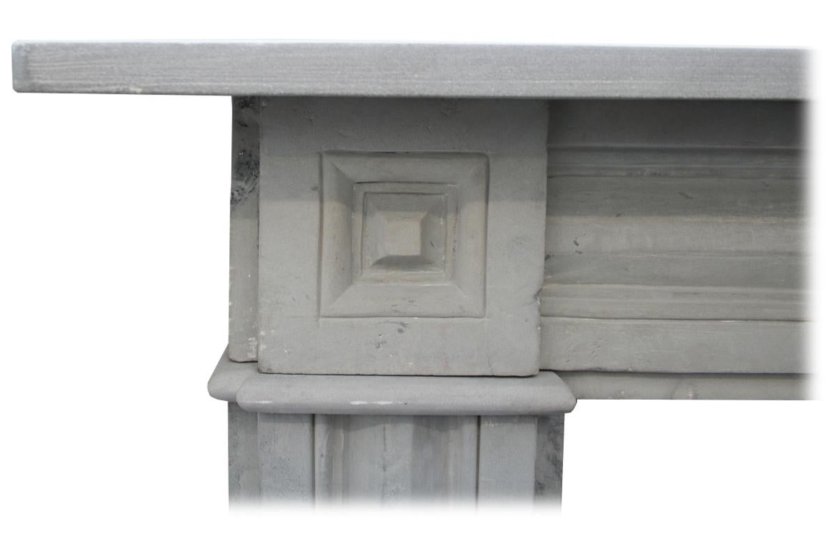 Regency Carved Stone Fireplace Surround from Solid Grey York Stone In Fair Condition In Manchester, GB