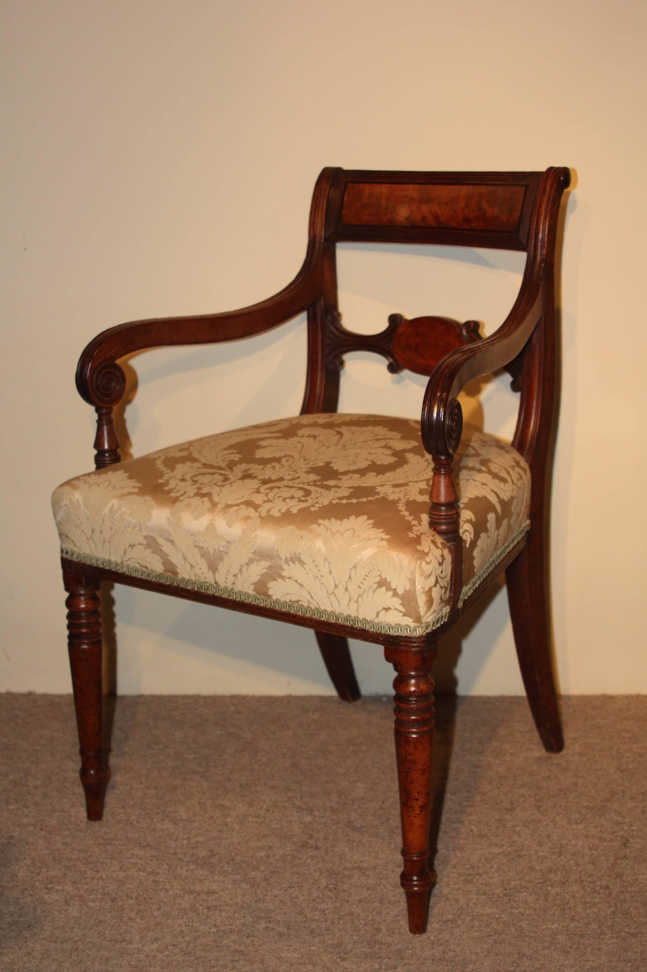 Early 19th Century Regency Carver Chair