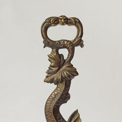 Cast Brass Door Stop in the Form of a Dolphin as used by Renzo Mongiardino