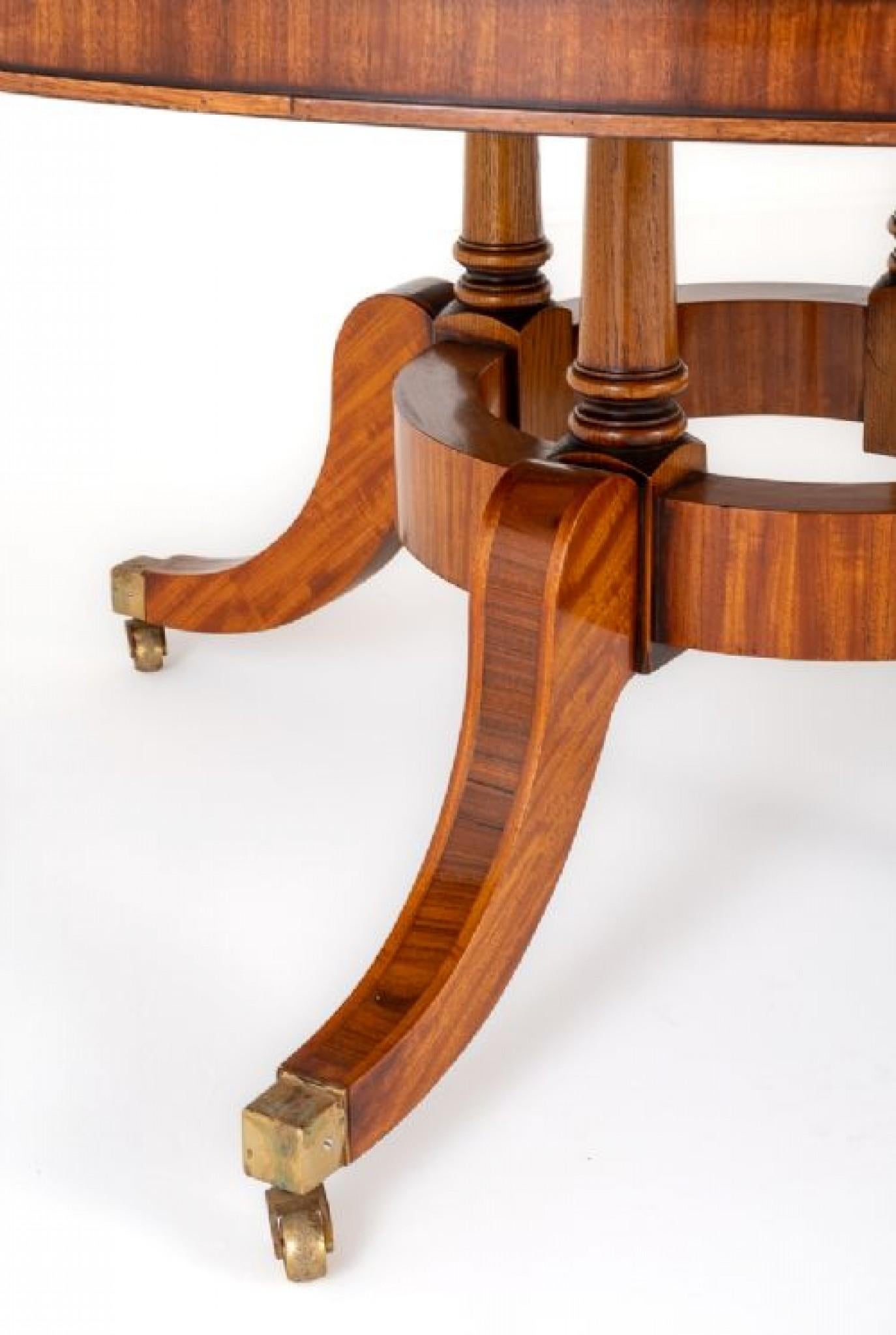 Regency Centre Table Satinwood Inlay Dining For Sale 5