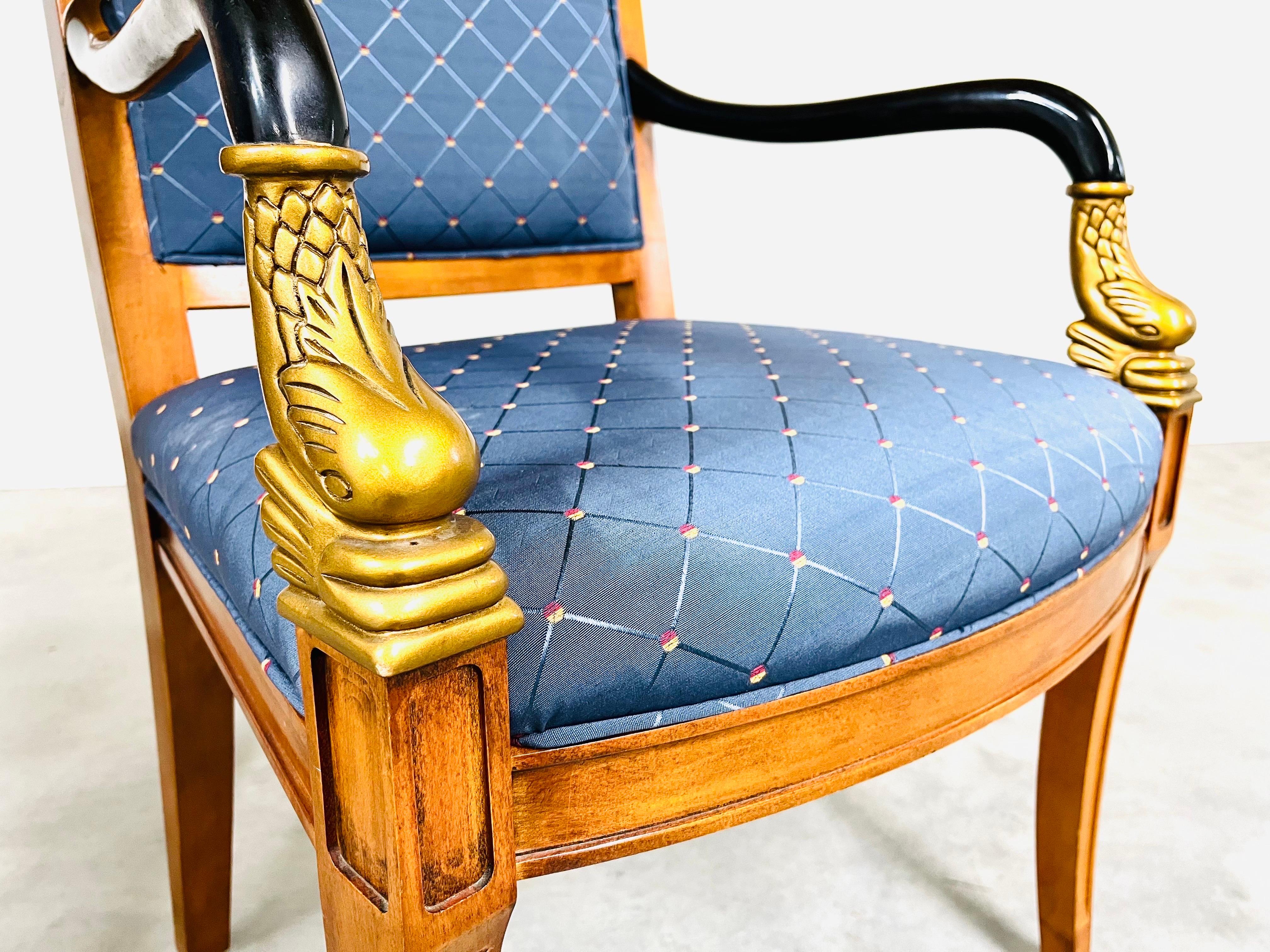 20th Century Regency Century Furniture Biedermeier Style Set of 6 Burl Dining Chairs
