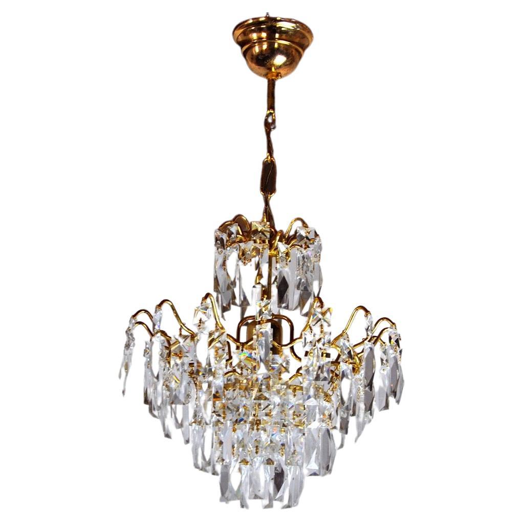 Lampadario Regency, cristalli tagliati, Spagna, 1980 in vendita
