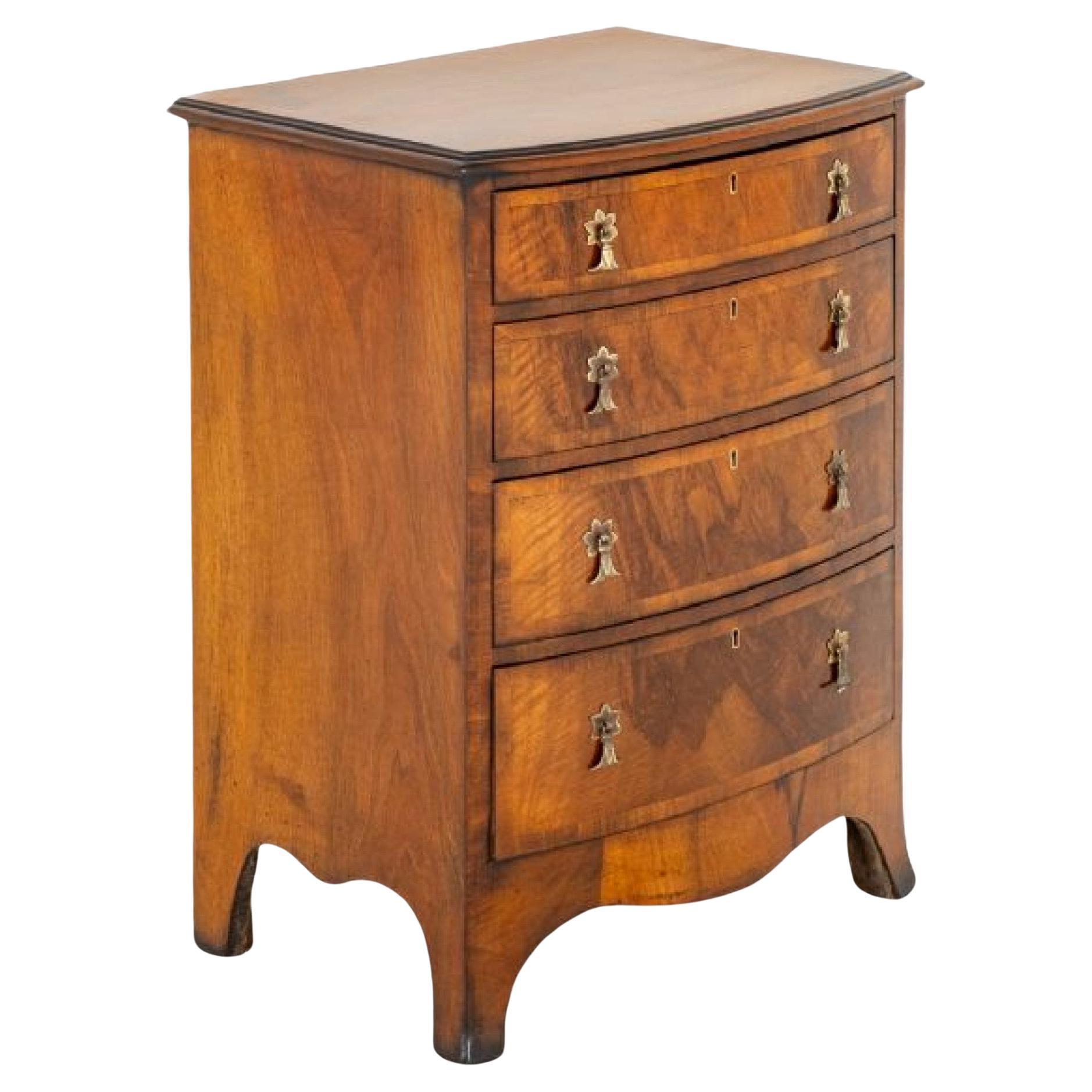 Regency Chest Drawers Bow Front For Sale
