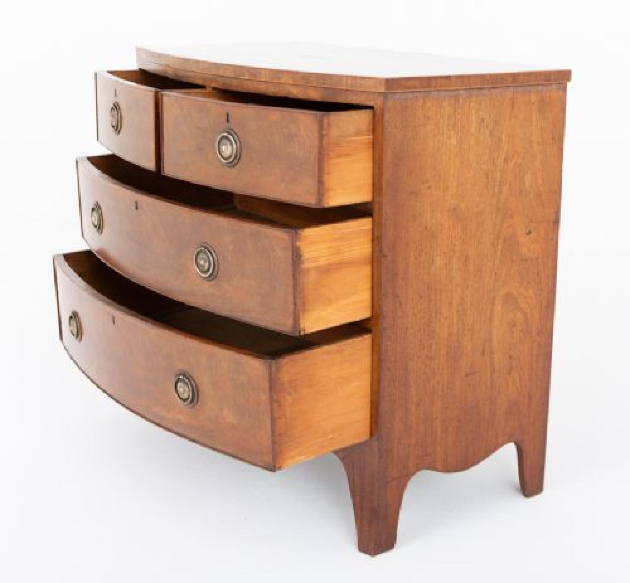 Regency Chest Drawers Mahogany Commode 1830 Period Antique For Sale 1