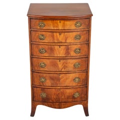 Regency Chest Drawers Tall Boy Bow Front