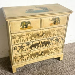 Regency Chest of Drawers With Hand Painted Elephants