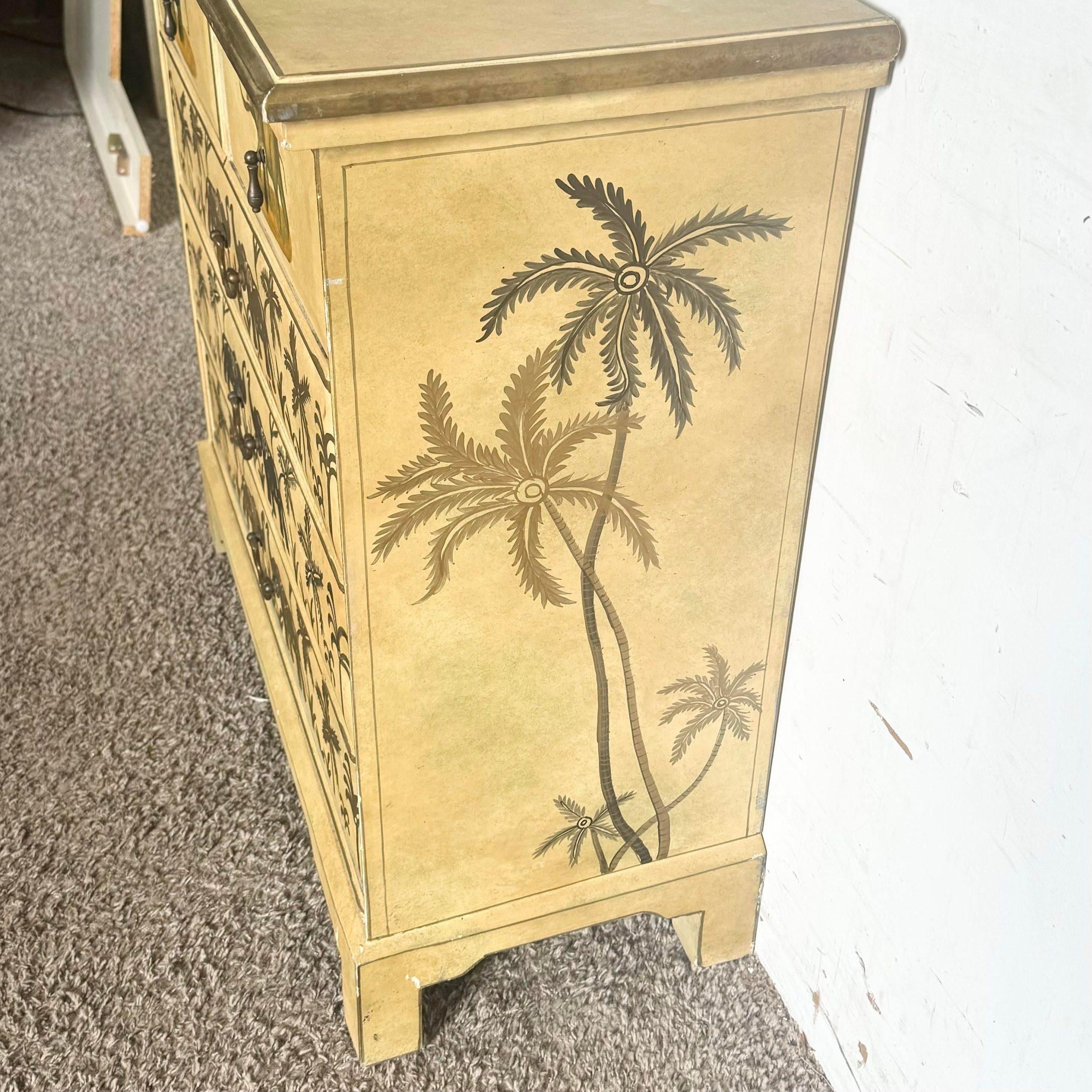 Commode Regency avec éléphants peints à la main Bon état - En vente à Delray Beach, FL