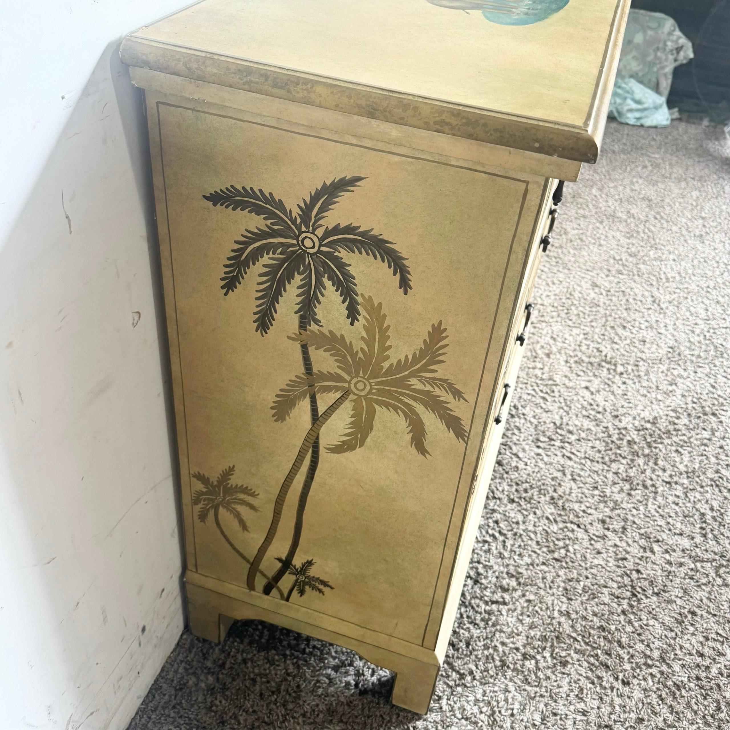 Fin du 20e siècle Commode Regency avec éléphants peints à la main en vente