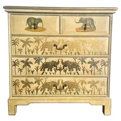 Regency Chest of Drawers With Hand Painted Elephants