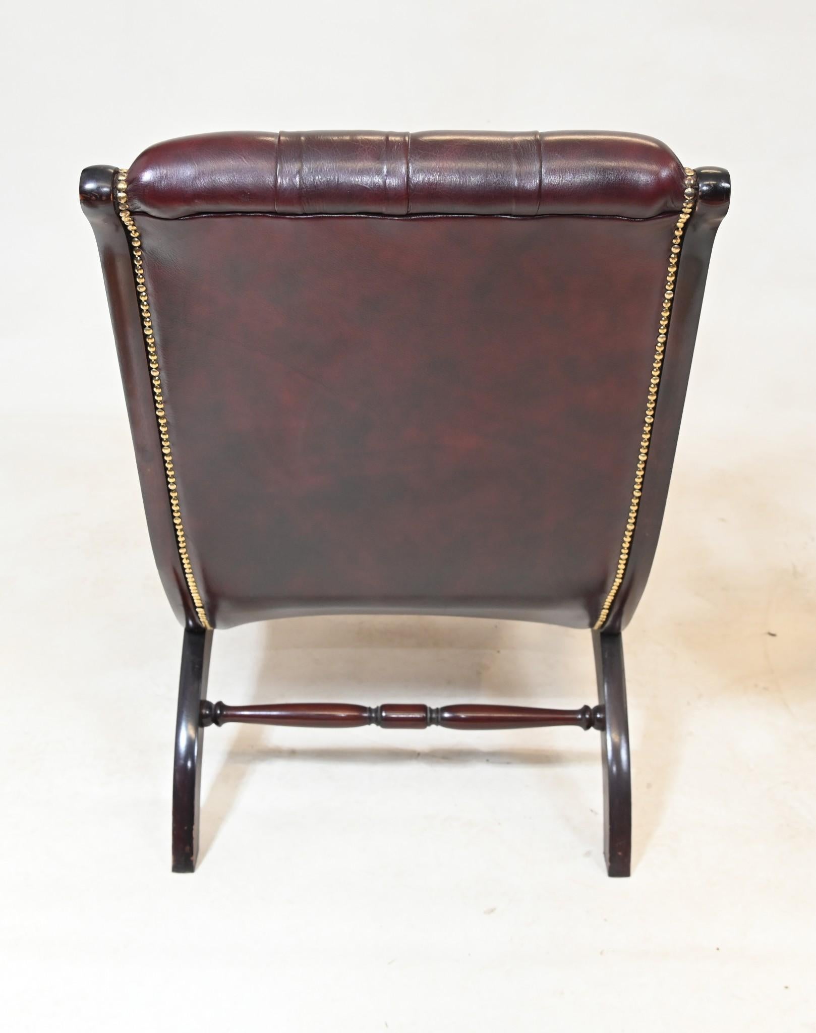 Regency Chesterfield Arm Chair Deep Button Leather Seat 1