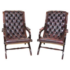 Regency Chesterfield Arm Chair Deep Button Leather Seat