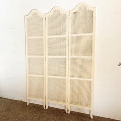 Regency Chic Off White Cane Room Divider/Screen