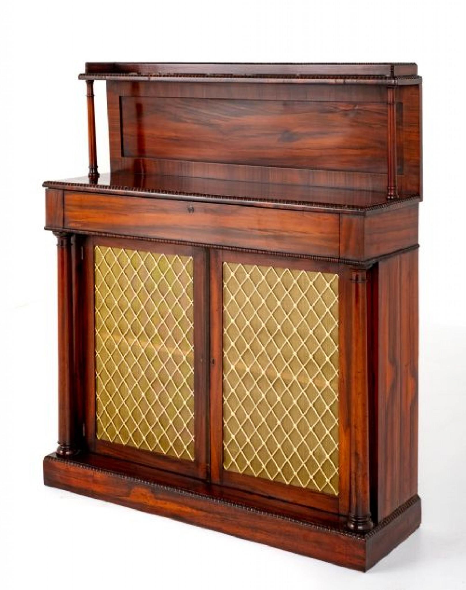 Regency Chiffonier Rosewood Antique Sideboard In Good Condition For Sale In Potters Bar, GB