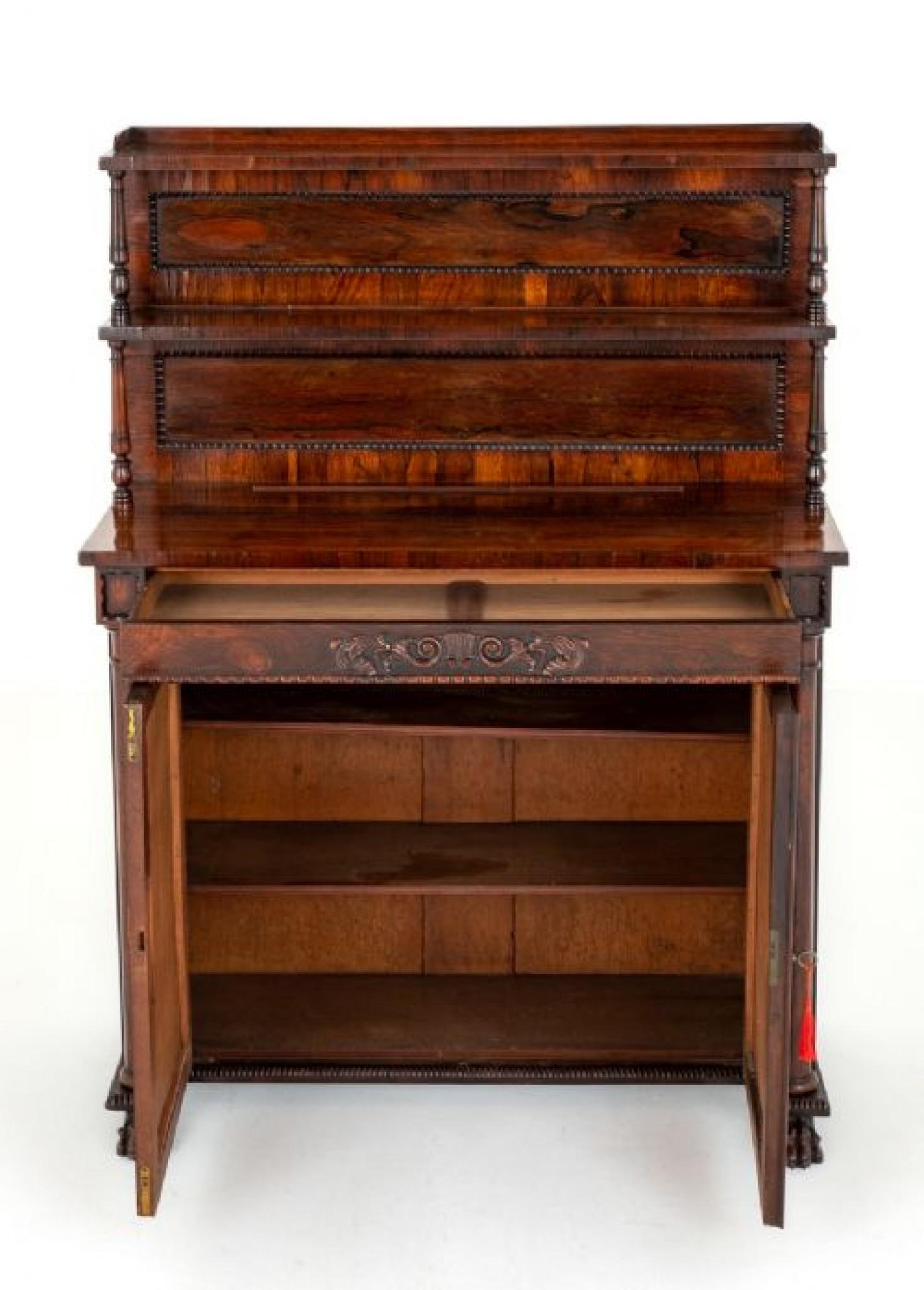 Rosewood Regency Chiffonier Sideboard Chest Period Antiques For Sale