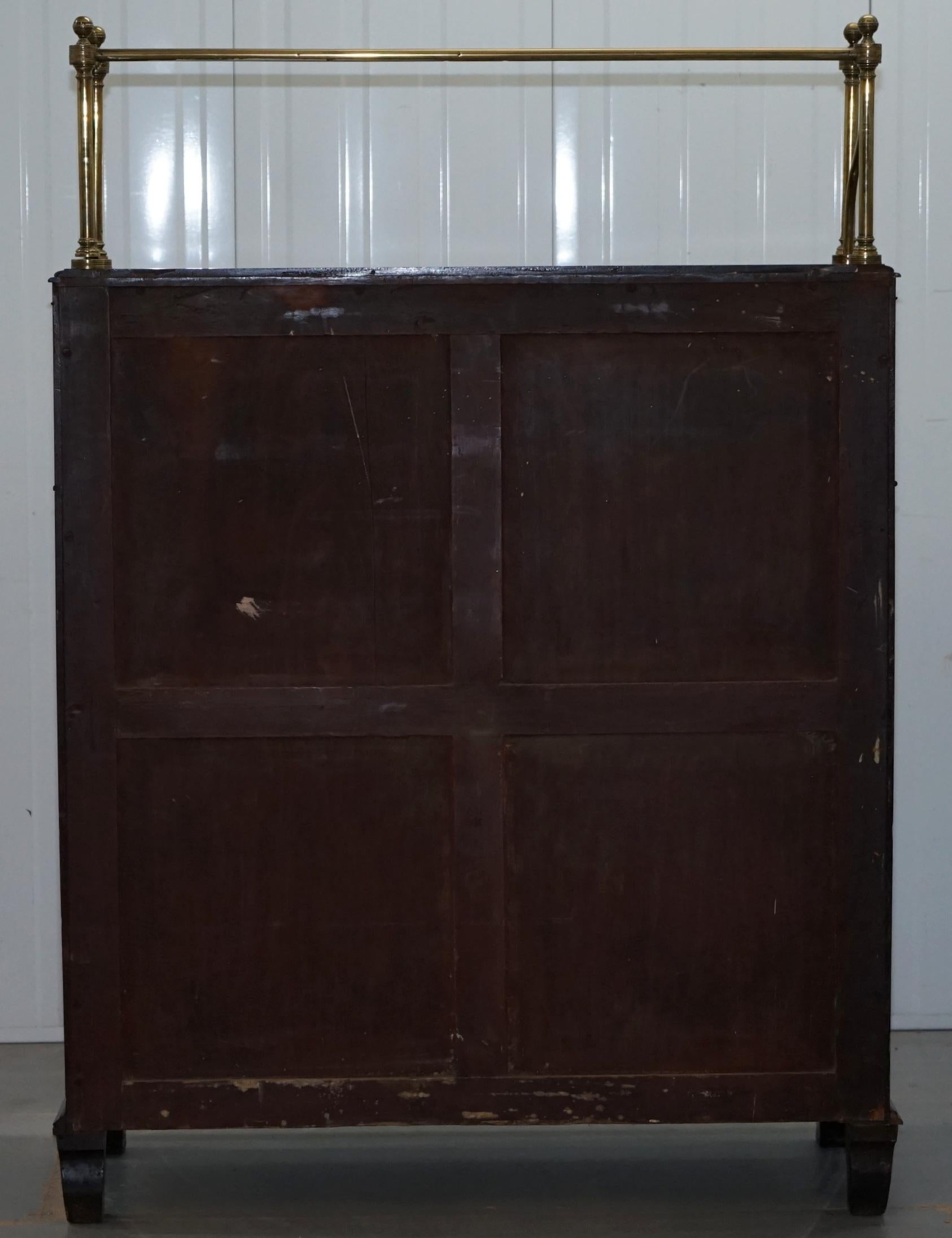 Regency Chiffonier with Large Brass Gallery & Flamed Hardwood Sideboard Gillows 6