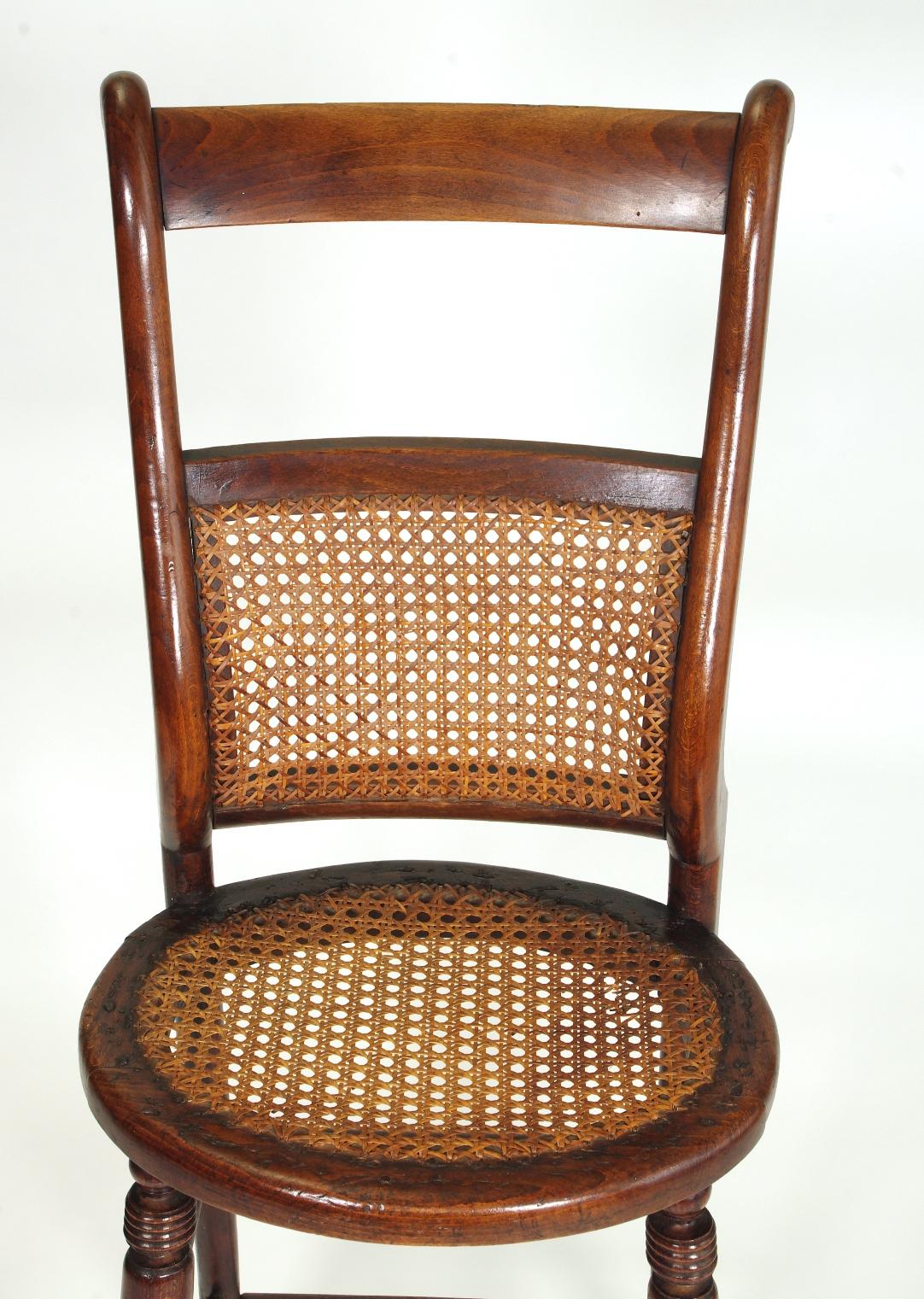 Cane Regency Child's Correction Chair, circa 1830 For Sale