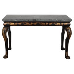 Regency Chinoiserie and Marble Console Table