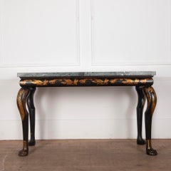 Regency Chinoiserie and Marble Console Table