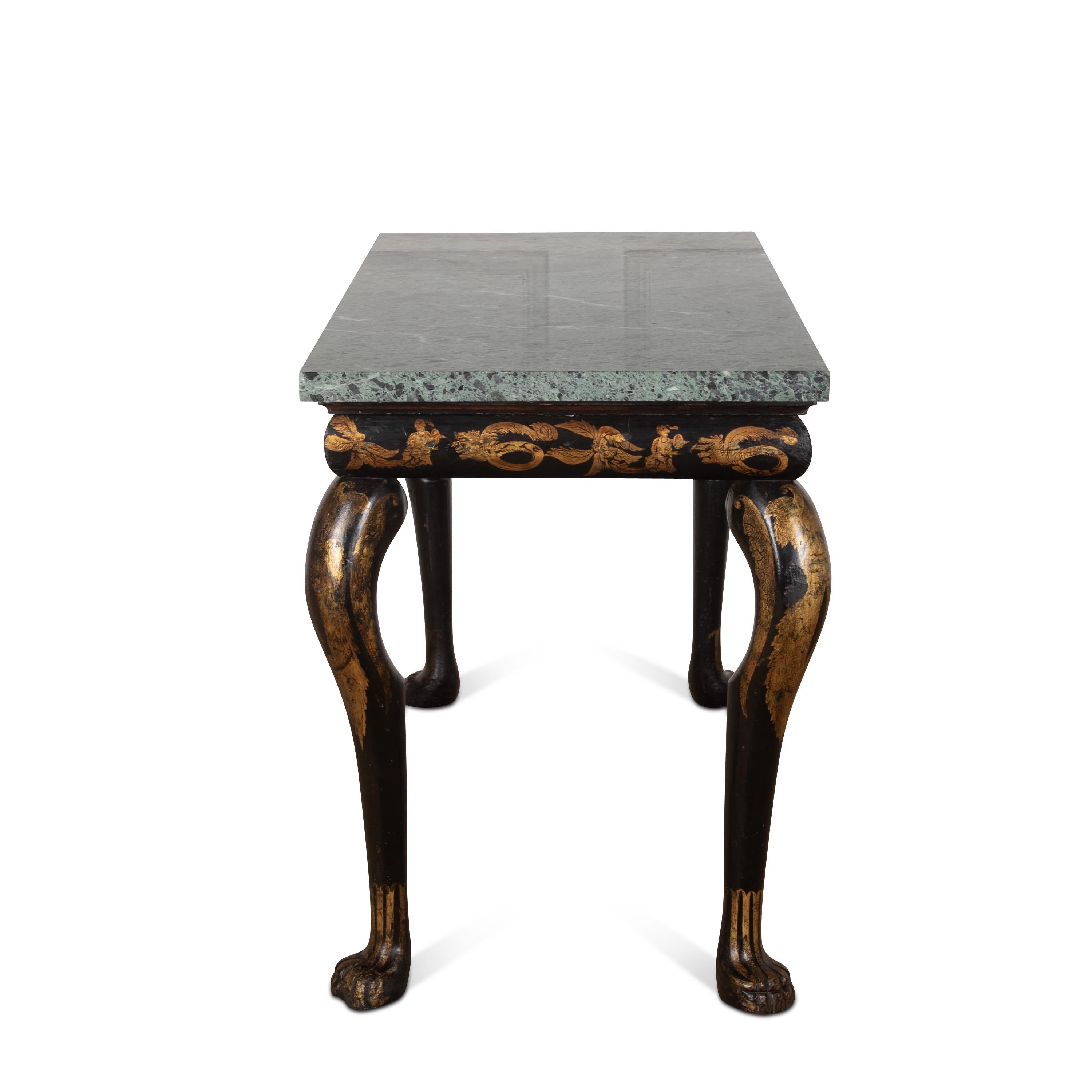Early 19th Century Regency Chinoiserie and Marble Console Table For Sale