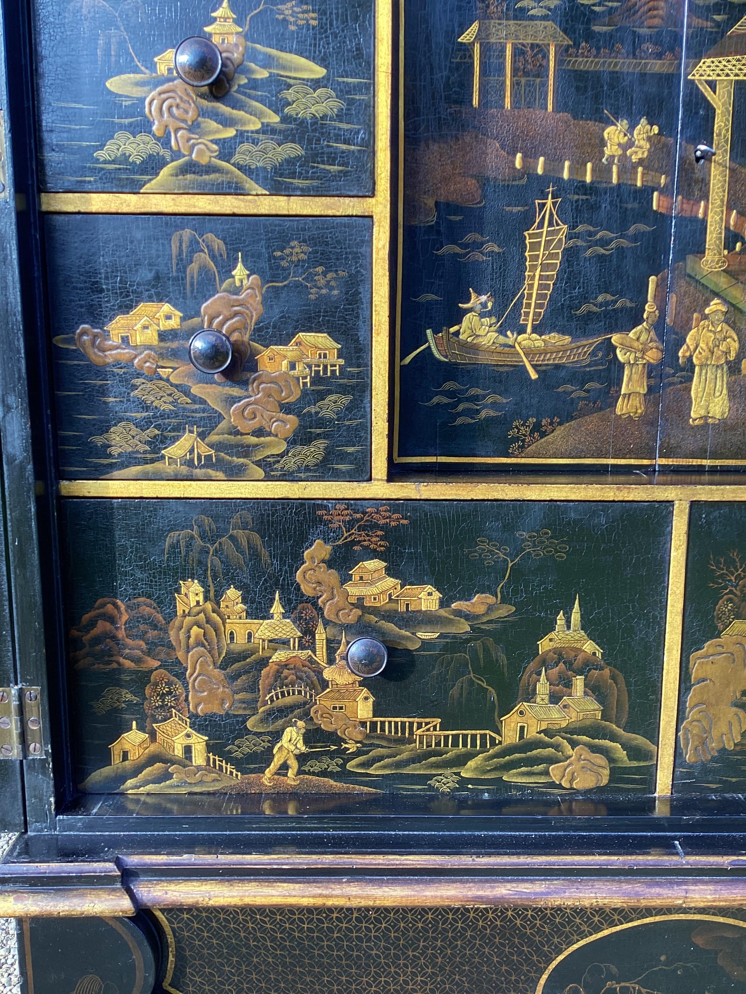 Regency Chinoiserie Cabinet on Stand For Sale 4