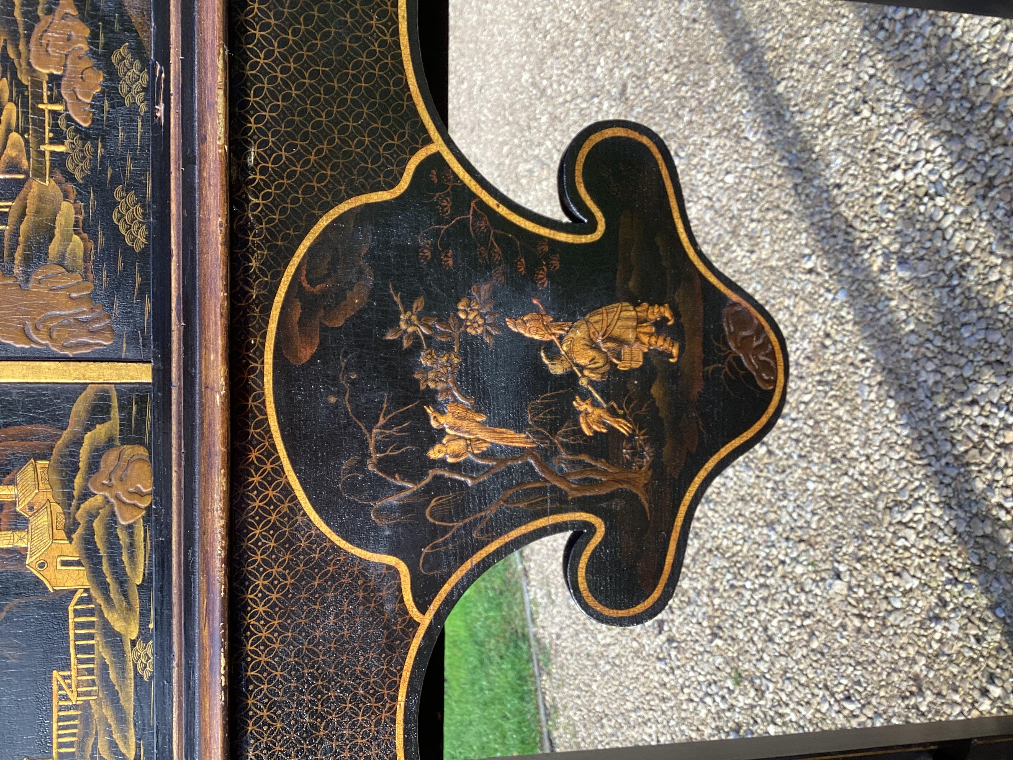 Regency Chinoiserie Cabinet on Stand For Sale 12