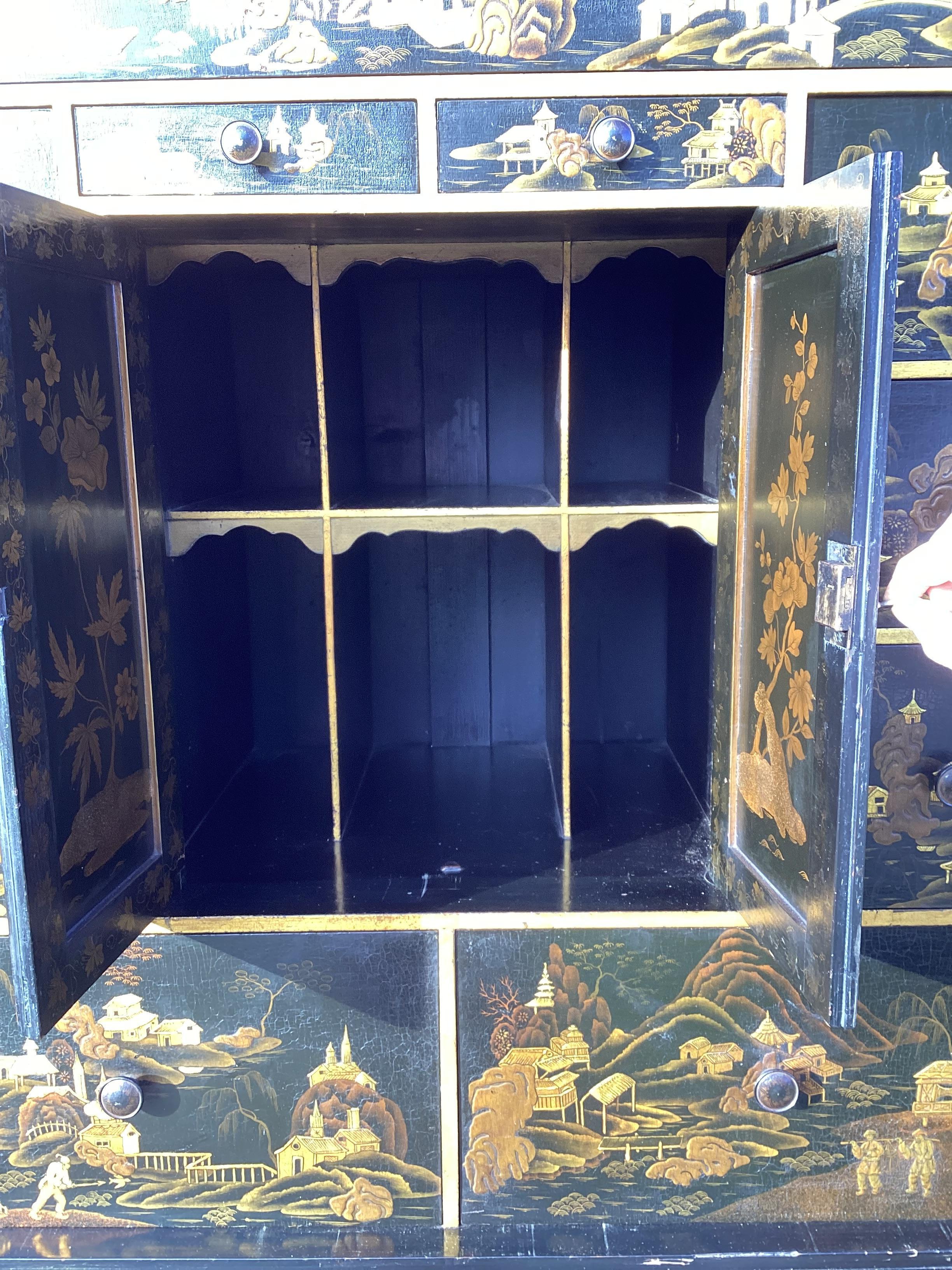 Regency Chinoiserie Cabinet on Stand For Sale 2