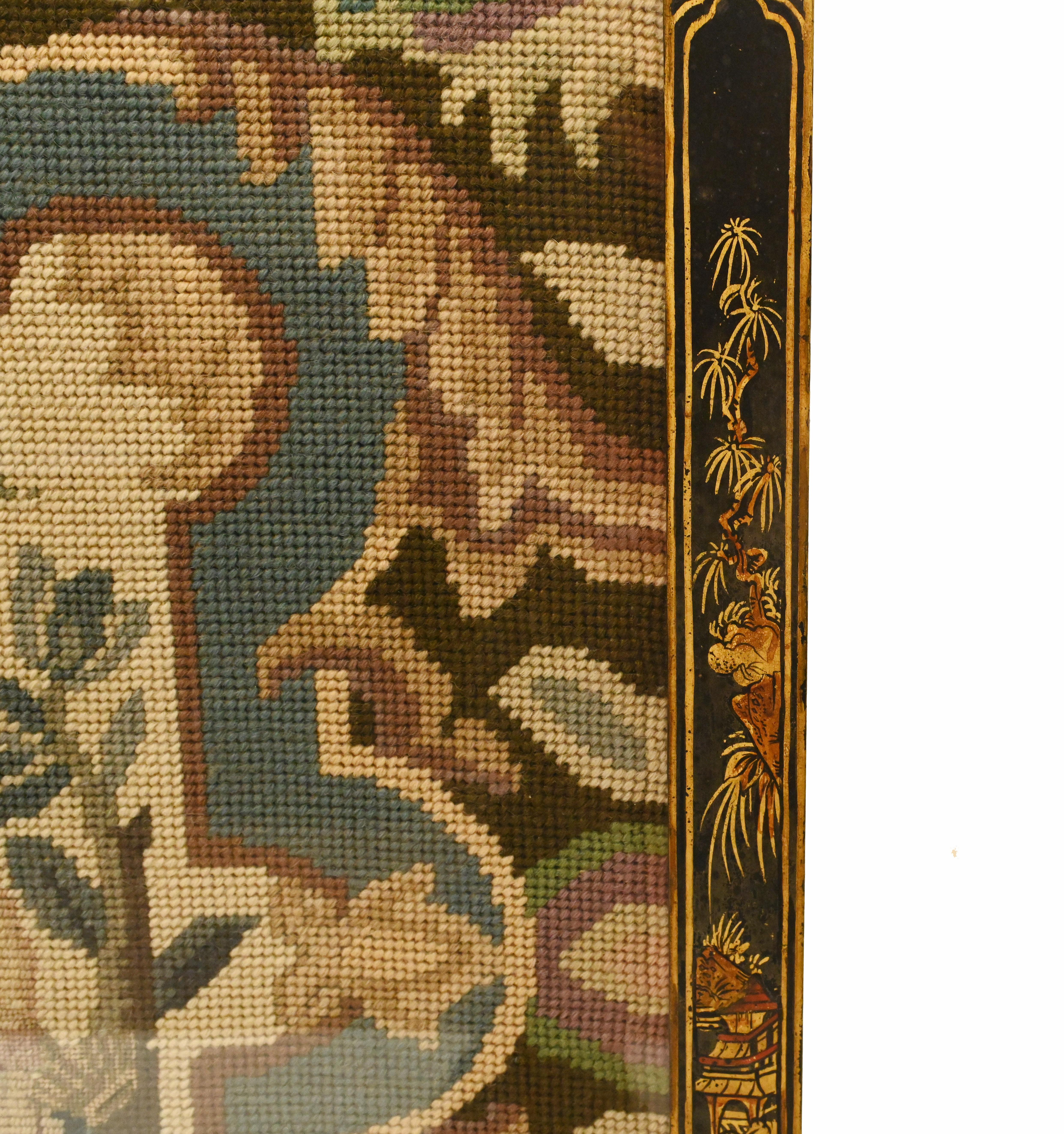 Pare-étincelles en laque de style Régence chinoiseries, 1840 en vente 3