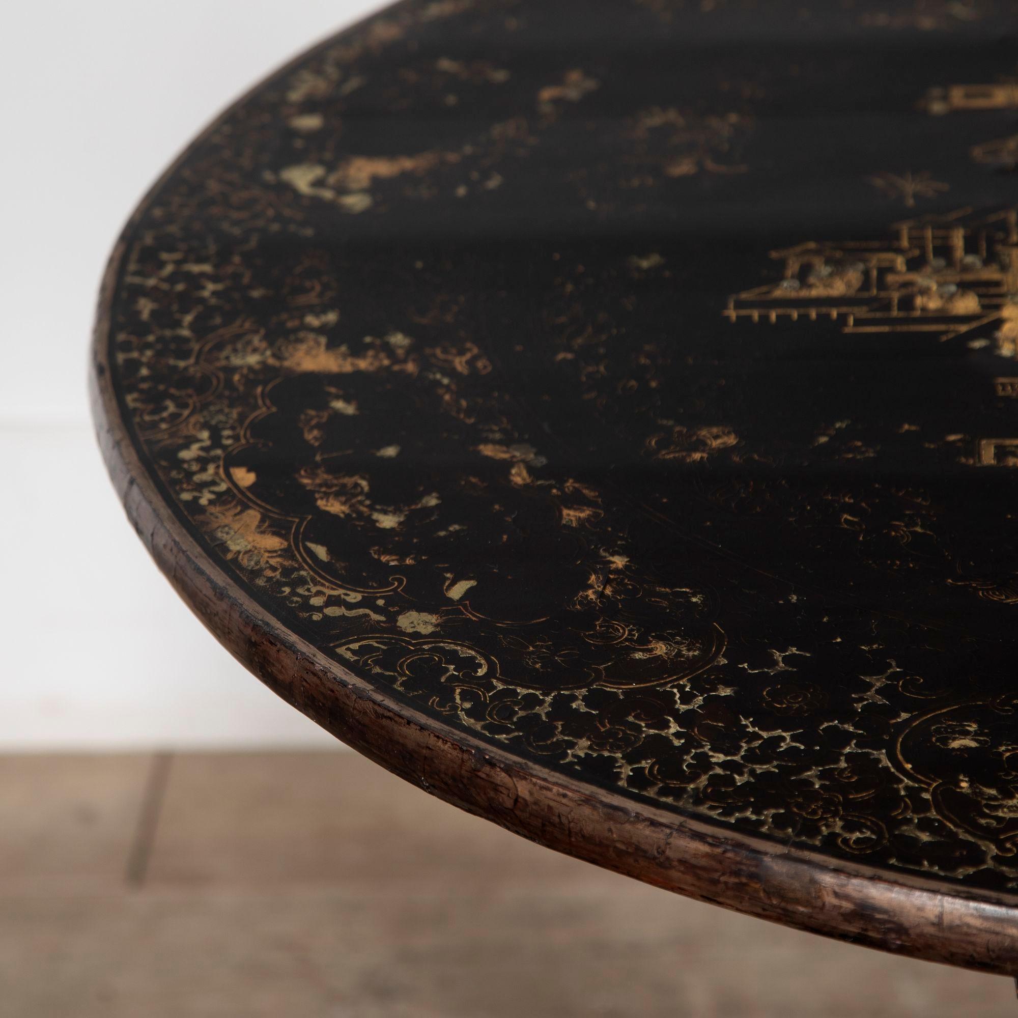 19th Century Regency Chinoiserie Table For Sale
