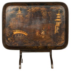 Regency Chinoiserie Tray on Stand