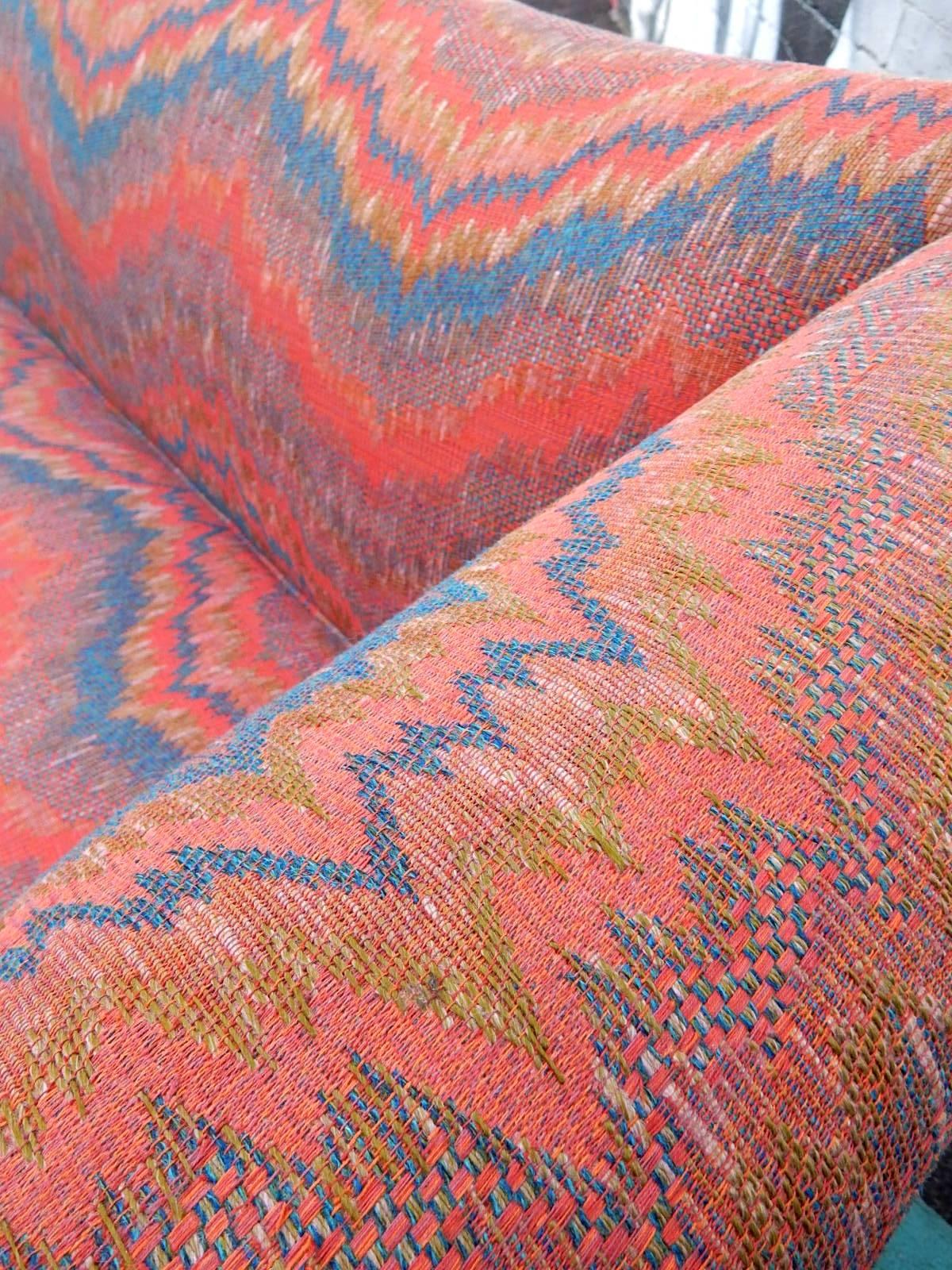 Regency Chippendale Camelback Sofa in Missoni Inspired Upholstery In Good Condition In Las Vegas, NV