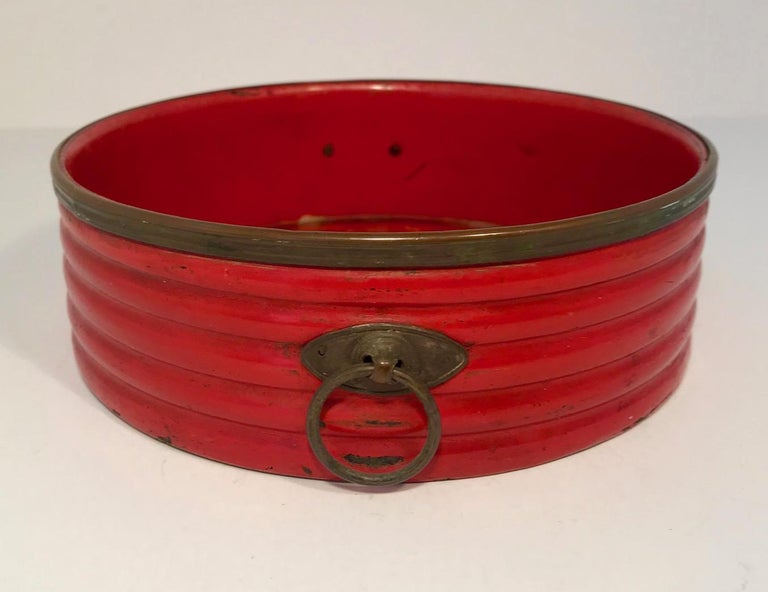 Hand-Crafted Coaster in Cinnabar Red Lacquer,  English Regency Early 19th c. For Sale