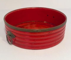 English Regency Wine Coaster Cinnabar Red Lacquer, Early 19th c.