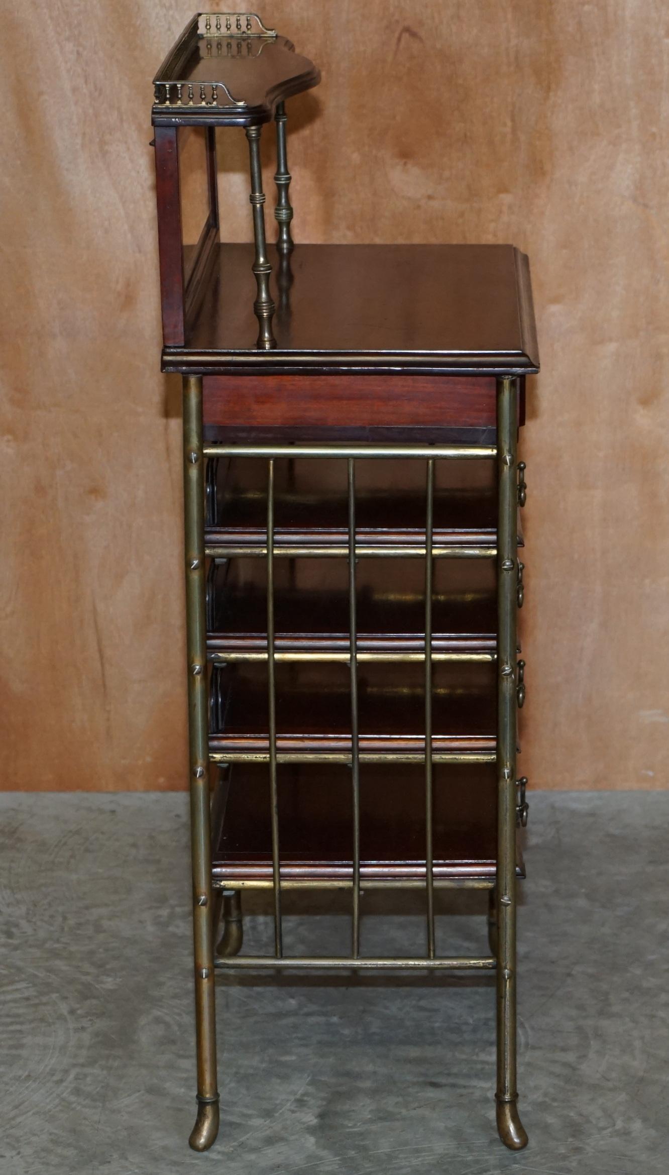 Regency circa 1810 Gilt Bronze and Hardwood Sheet Music Stand Chest of Drawers For Sale 7