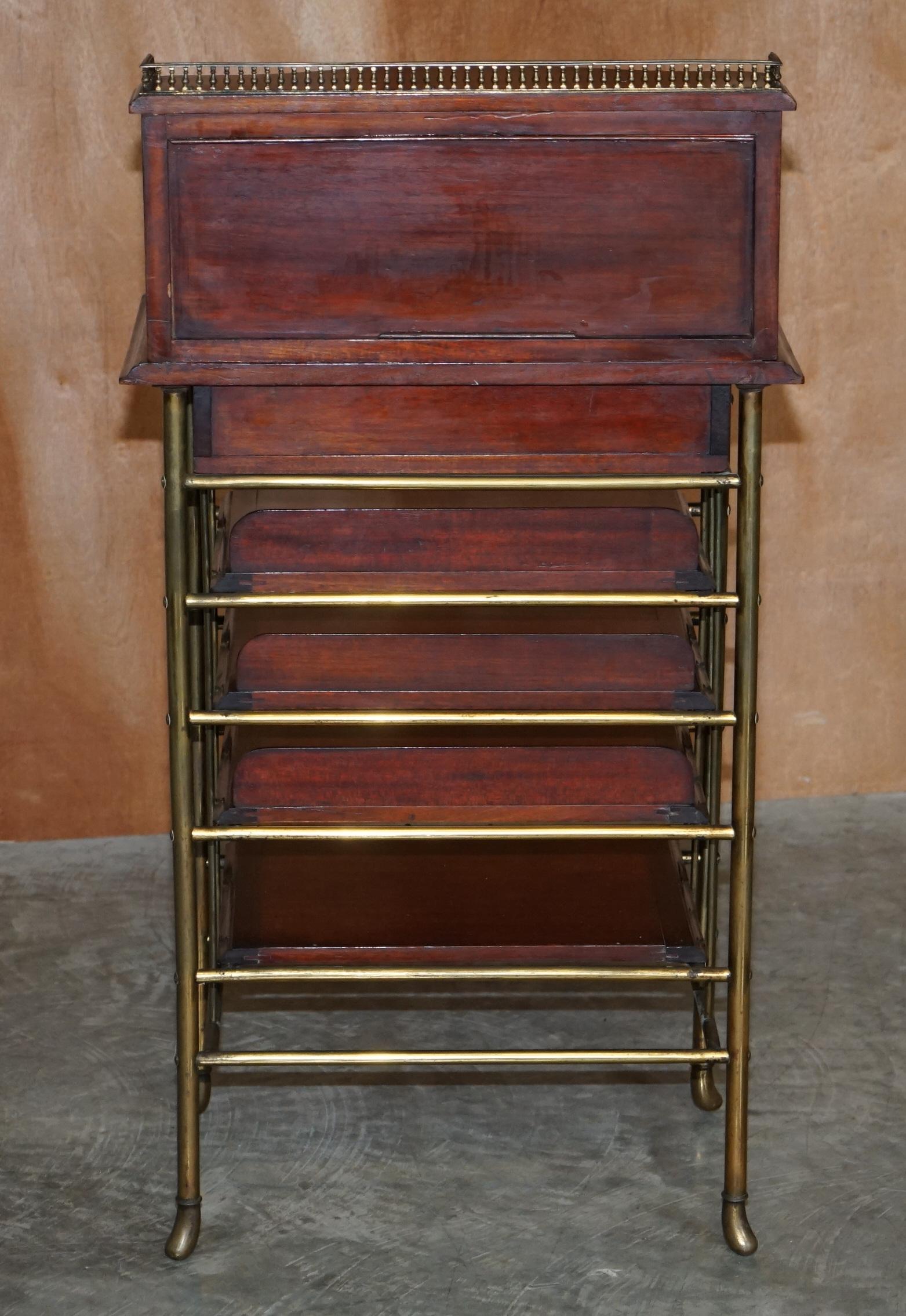 Regency circa 1810 Gilt Bronze and Hardwood Sheet Music Stand Chest of Drawers For Sale 9