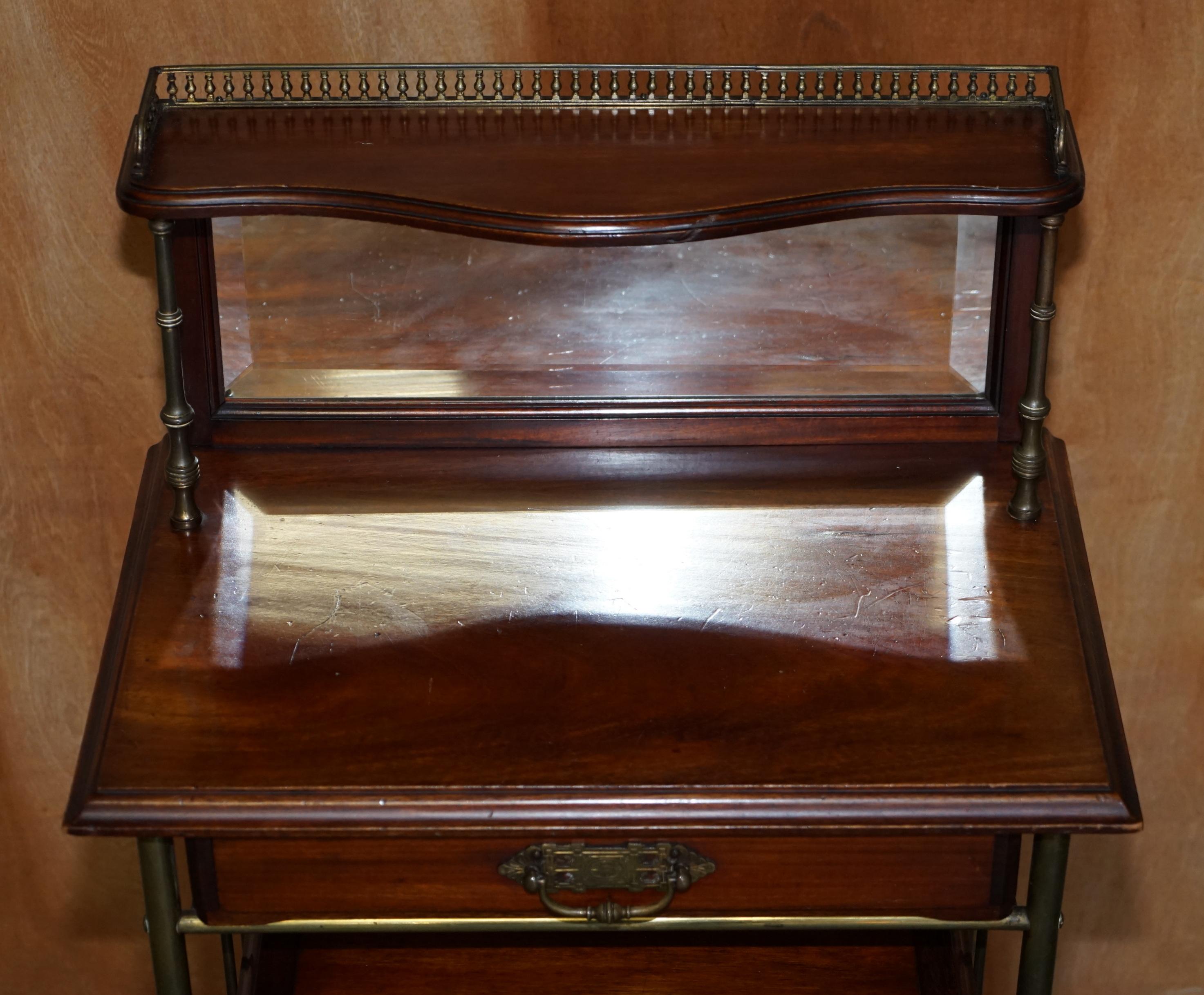 English Regency circa 1810 Gilt Bronze and Hardwood Sheet Music Stand Chest of Drawers
