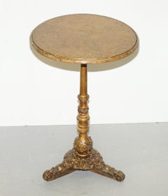 Regency circa 1810 Italian Polychrome Painted Hand Carved Tilt Top Side Table