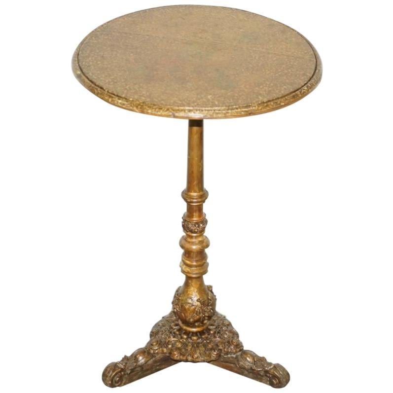 Regency circa 1810 Italian Polychrome Painted Hand Carved Tilt Top Side Table For Sale