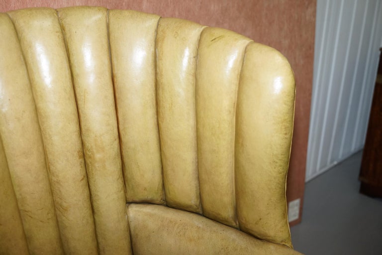Regency circa 1815 Fluted Barrel Back Leather Wing Armchair and ...
