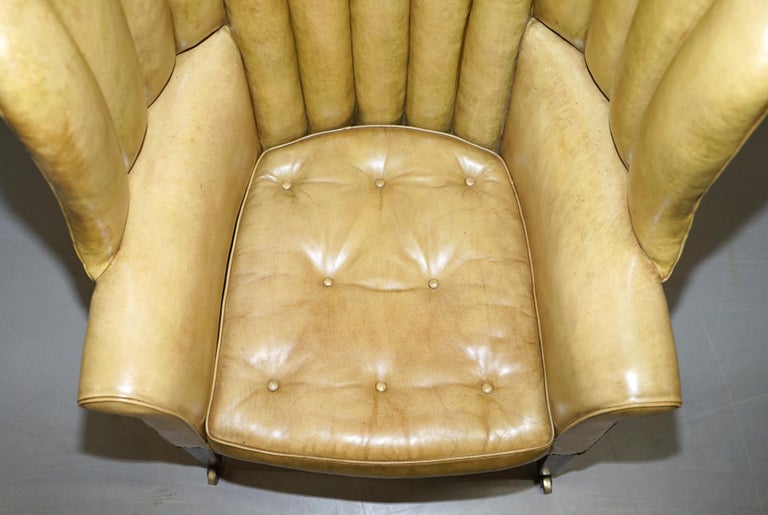 Regency circa 1815 Fluted Barrel Back Leather Wing Armchair and ...