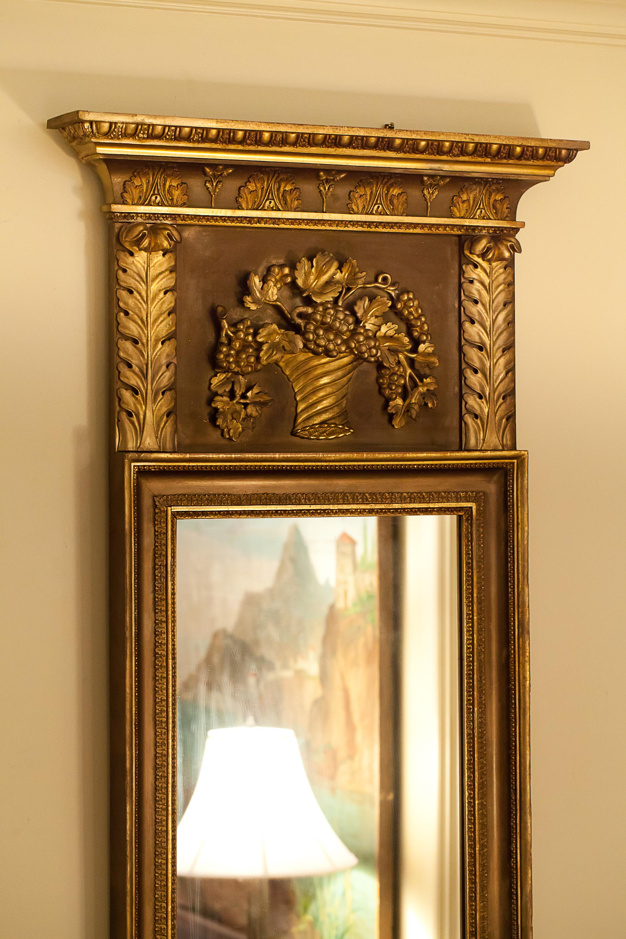 English Regency Classical Giltwood Mirror, Circa:1825, England For Sale