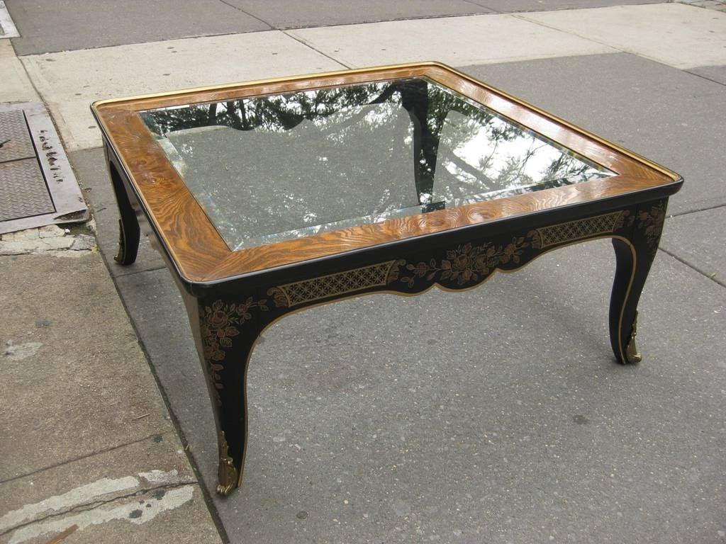 Exceptional Hollywood Regency cocktail table.